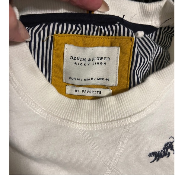 Denim and Flower Sweatshirt by Ricky Singh - Picture 3 of 4